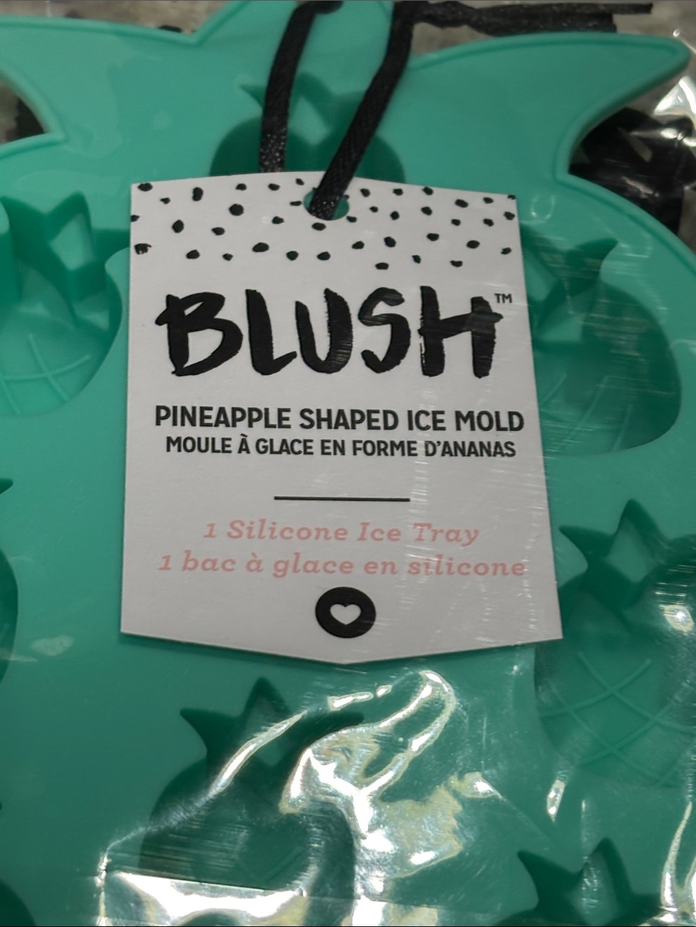 NWT Blush Pineapple Silicone Ice Cube Tray Mold Aqua Tropical Barware - Picture 7 of 9